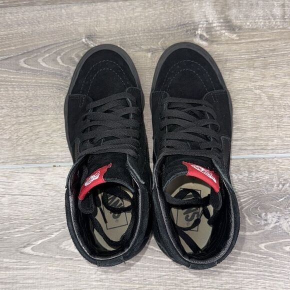 Vans Sk-8 Hi Black Suede Women’s Sz 7.5 High-Top Lace Up Skateboard Sneakers - Picture 5 of 10